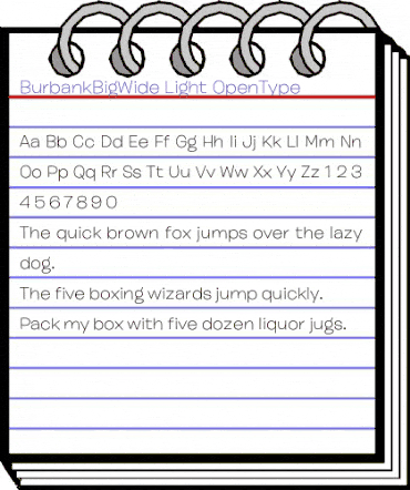 Burbank Big Wide Light animated font preview Burbank Big Wide Light animated font preview