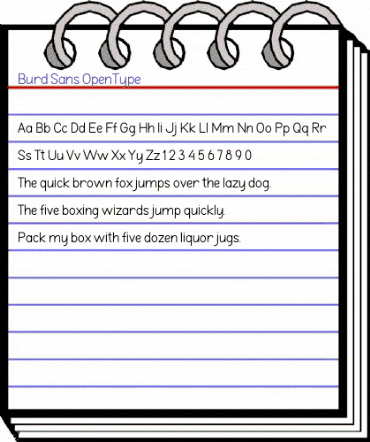 Burd Sans Regular animated font preview