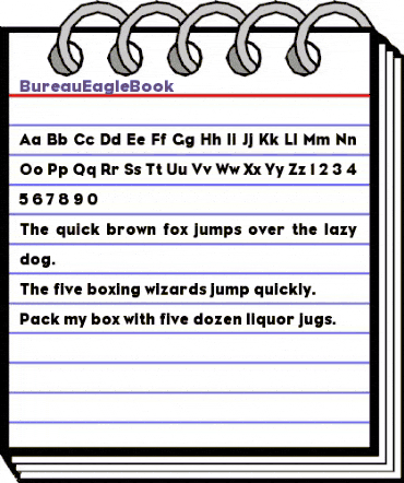 BureauEagleBook Regular animated font preview