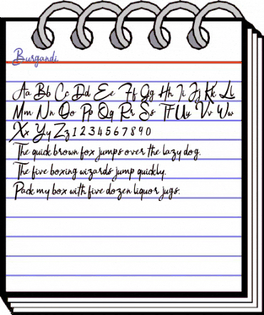 Burgandi Regular animated font preview Burgandi Regular animated font preview