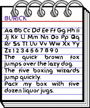 BURICK Regular animated font preview