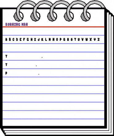 BURNING MAN Regular animated font preview BURNING MAN Regular animated font preview