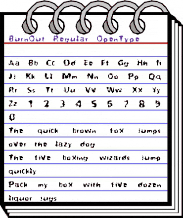 BurnOut Regular animated font preview