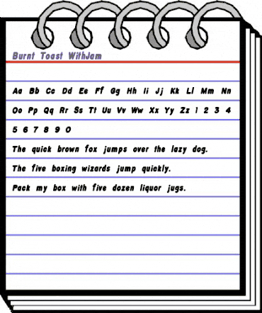 Burnt Toast WithJam animated font preview