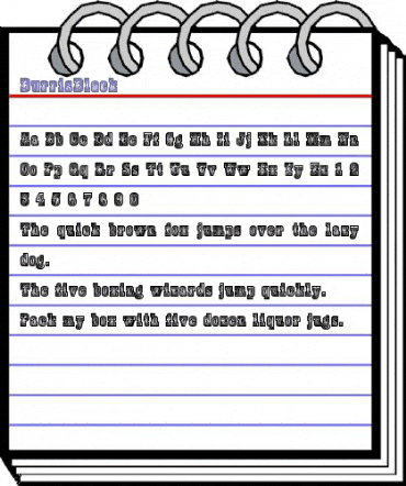BurrisBlack Regular animated font preview