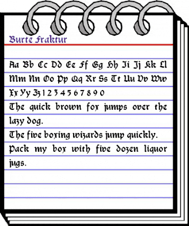 Burte-Fraktur Regular animated font preview