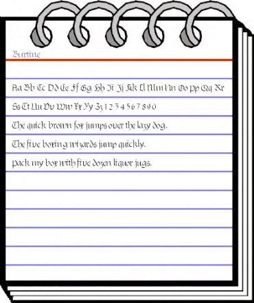 Burtine Regular animated font preview Burtine Regular animated font preview