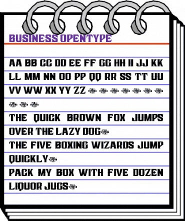 Business Regular animated font preview Business Regular animated font preview