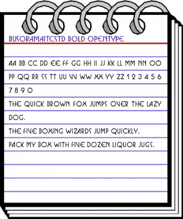 Busorama ITC Std Bold animated font preview Busorama ITC Std Bold animated font preview