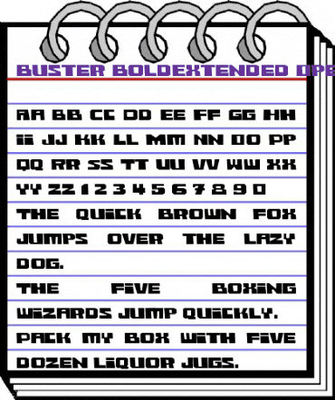 Buster BoldExtended animated font preview Buster BoldExtended animated font preview