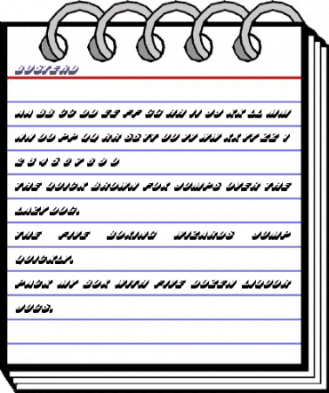 BusterD Regular animated font preview