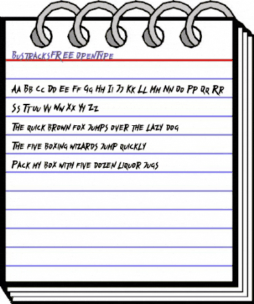 Bustracks FREE Regular animated font preview Bustracks FREE Regular animated font preview