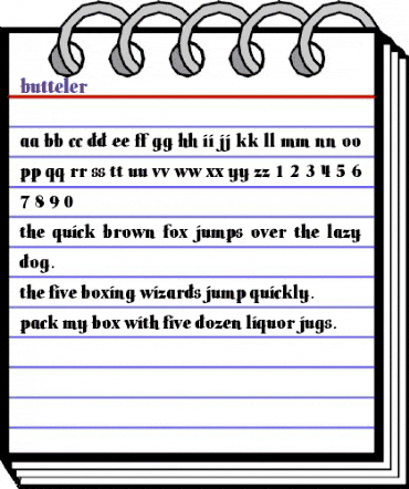 butteler Regular animated font preview butteler Regular animated font preview