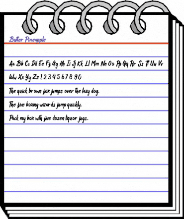 Butter Pineapple Regular animated font preview Butter Pineapple Regular animated font preview