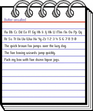 Butter unsalted animated font preview