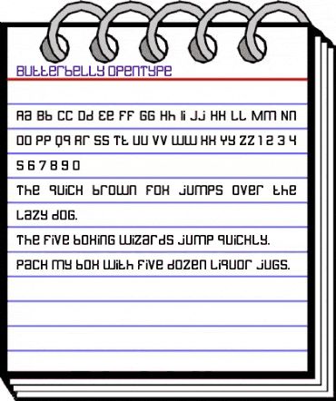 Butterbelly Regular animated font preview