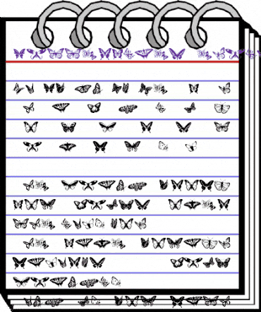 Butterflies Regular animated font preview
