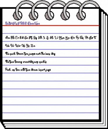 Butter Fly FREE Regular animated font preview