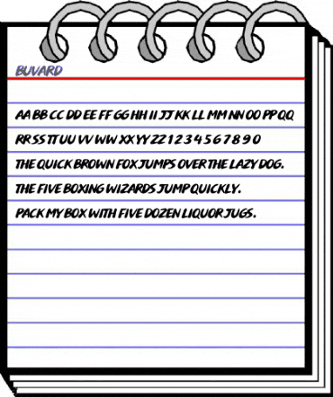 Buvard Regular animated font preview Buvard Regular animated font preview