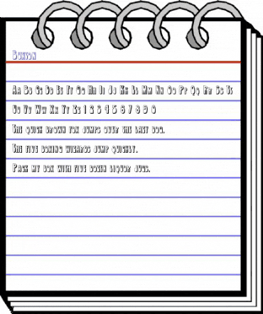 Buxton Regular animated font preview