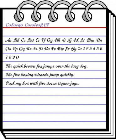 Cabarga CursivaLET animated font preview Cabarga CursivaLET animated font preview