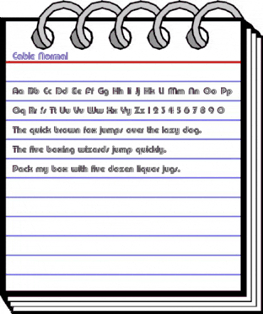Cable Normal animated font preview