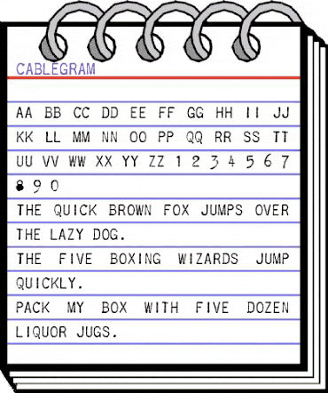 Cablegram Regular animated font preview Cablegram Regular animated font preview
