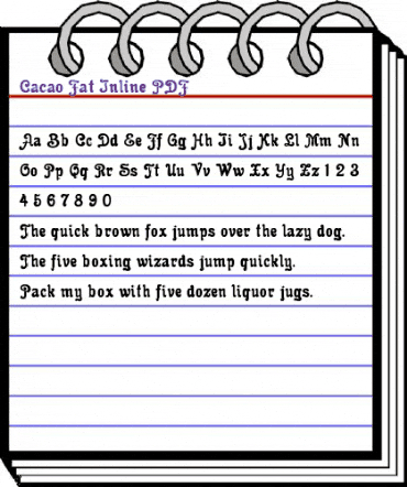 Cacao Fat Inline Regular animated font preview
