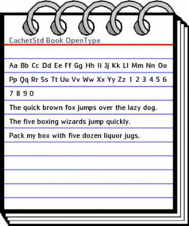 Cachet Std Book animated font preview Cachet Std Book animated font preview