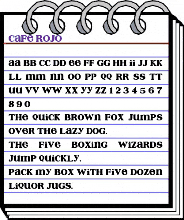 Cafe Rojo Regular animated font preview Cafe Rojo Regular animated font preview