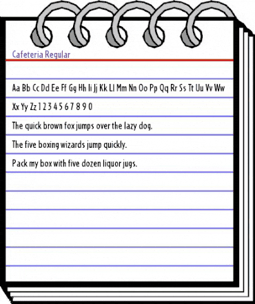 Cafeteria Regular animated font preview Cafeteria Regular animated font preview