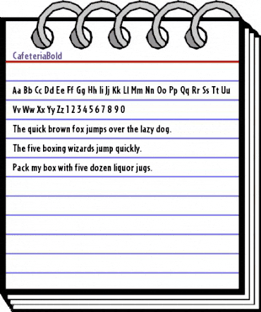 CafeteriaBold Regular animated font preview