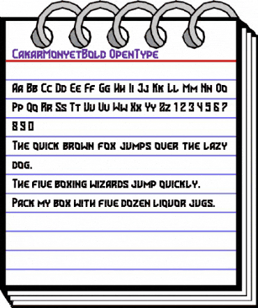 Cakar Monyet Regular animated font preview