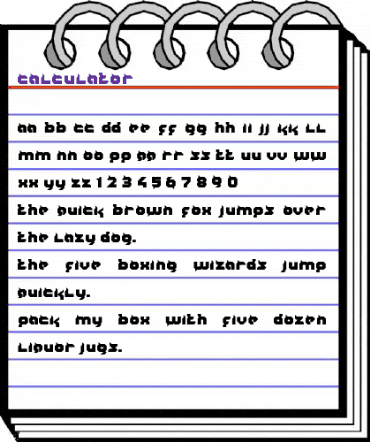 CALCULATOR Regular animated font preview CALCULATOR Regular animated font preview