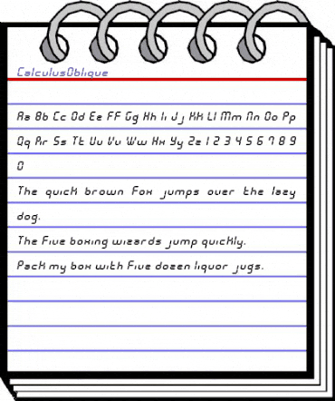 Calculus Medium Italic animated font preview Calculus Medium Italic animated font preview