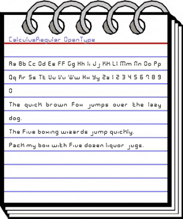 Calculus Regular animated font preview Calculus Regular animated font preview