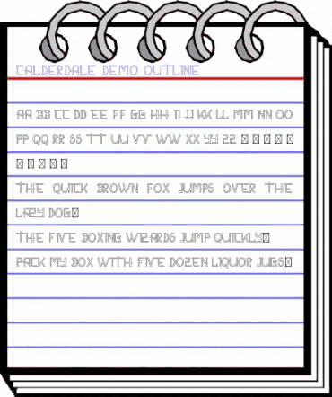 CALDERDALE DEMO Outline animated font preview
