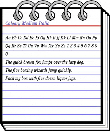 Calgary-Medium Italic animated font preview Calgary-Medium Italic animated font preview