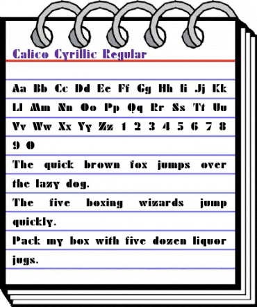 Calico Cyrillic Regular animated font preview Calico Cyrillic Regular animated font preview