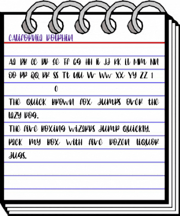 CAlifornia dolphin Regular animated font preview