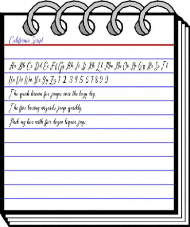 California Script Regular animated font preview California Script Regular animated font preview