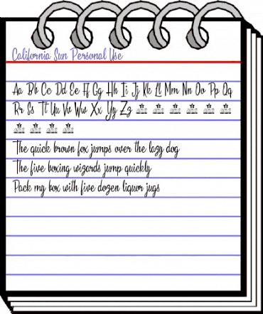 California Sun Personal Use Regular animated font preview California Sun Personal Use Regular animated font preview