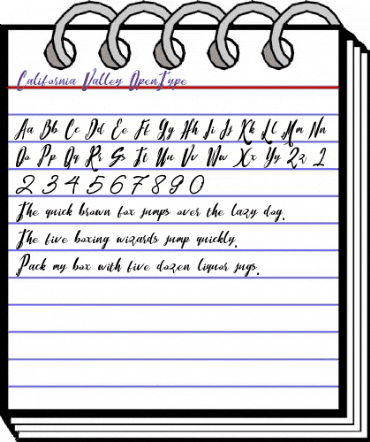 California Valley Regular animated font preview