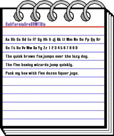 CaliforniaGroURWTBla Regular animated font preview CaliforniaGroURWTBla Regular animated font preview