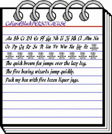 Caligraf Black PERSONAL USE Regular animated font preview Caligraf Black PERSONAL USE Regular animated font preview