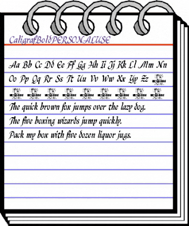 Caligraf Bold PERSONAL USE Regular animated font preview Caligraf Bold PERSONAL USE Regular animated font preview