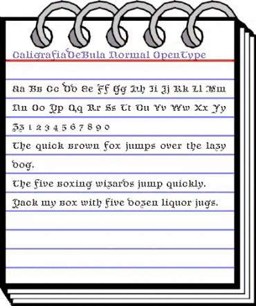 CaligrafiaDeBula-Normal Regular animated font preview CaligrafiaDeBula-Normal Regular animated font preview