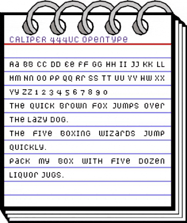 CALIPER 444UC animated font preview CALIPER 444UC animated font preview