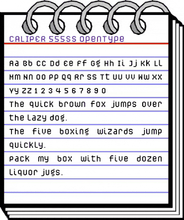 CALIPER 555SS animated font preview CALIPER 555SS animated font preview
