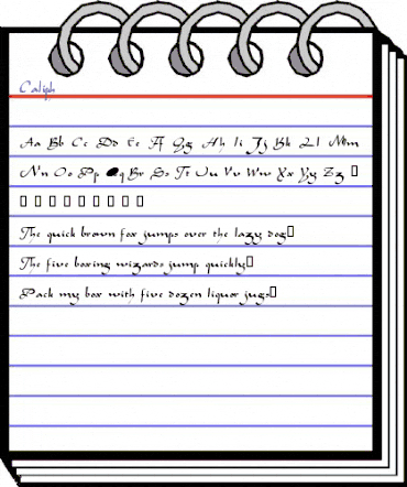 Caliph Regular animated font preview Caliph Regular animated font preview